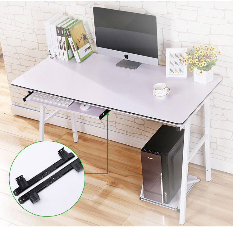 Bàn máy tính ngăn kéo quỹ đạo bàn phím khung đường ray trượt cẩu cẩu đường sắt khung 2 ray dẫn hướng