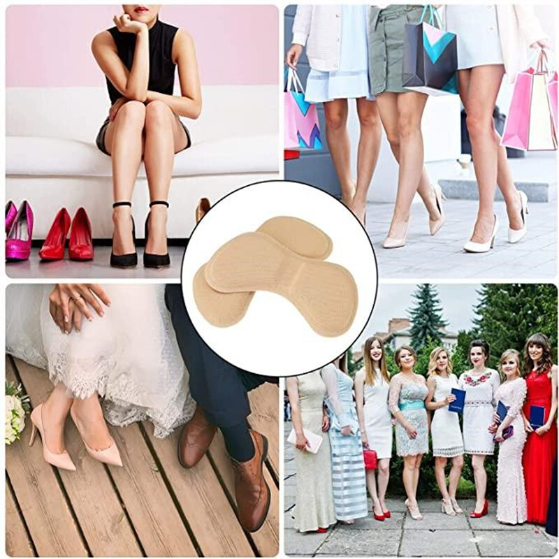 【PrettySet】5 Pairs Feet Care Patch Pads Heel Liner Crash Heel Sticker Pain Relief Cushion Anti-wear Adhesive Insole Shoes Accessories W89
