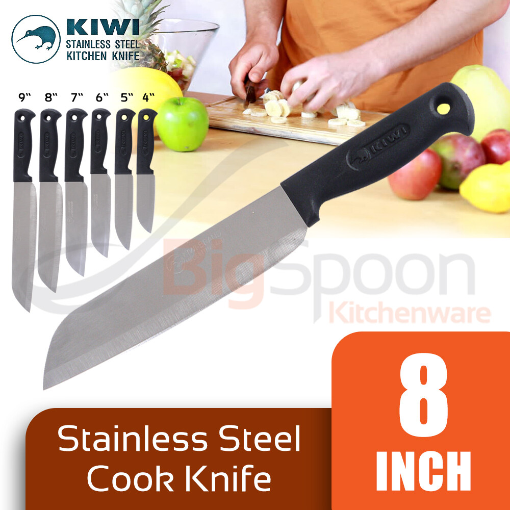 Kiwi Kitchen Knives, Set of 8, Chef's Knife, Stainless Steel Blade