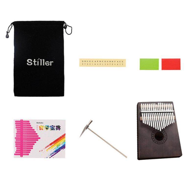 Top Bán Full Veneer 17 Màu Kalimba Ngón Tay Cái Đàn Piano Gỗ Gụ Bỏ Túi Dụng Cụ