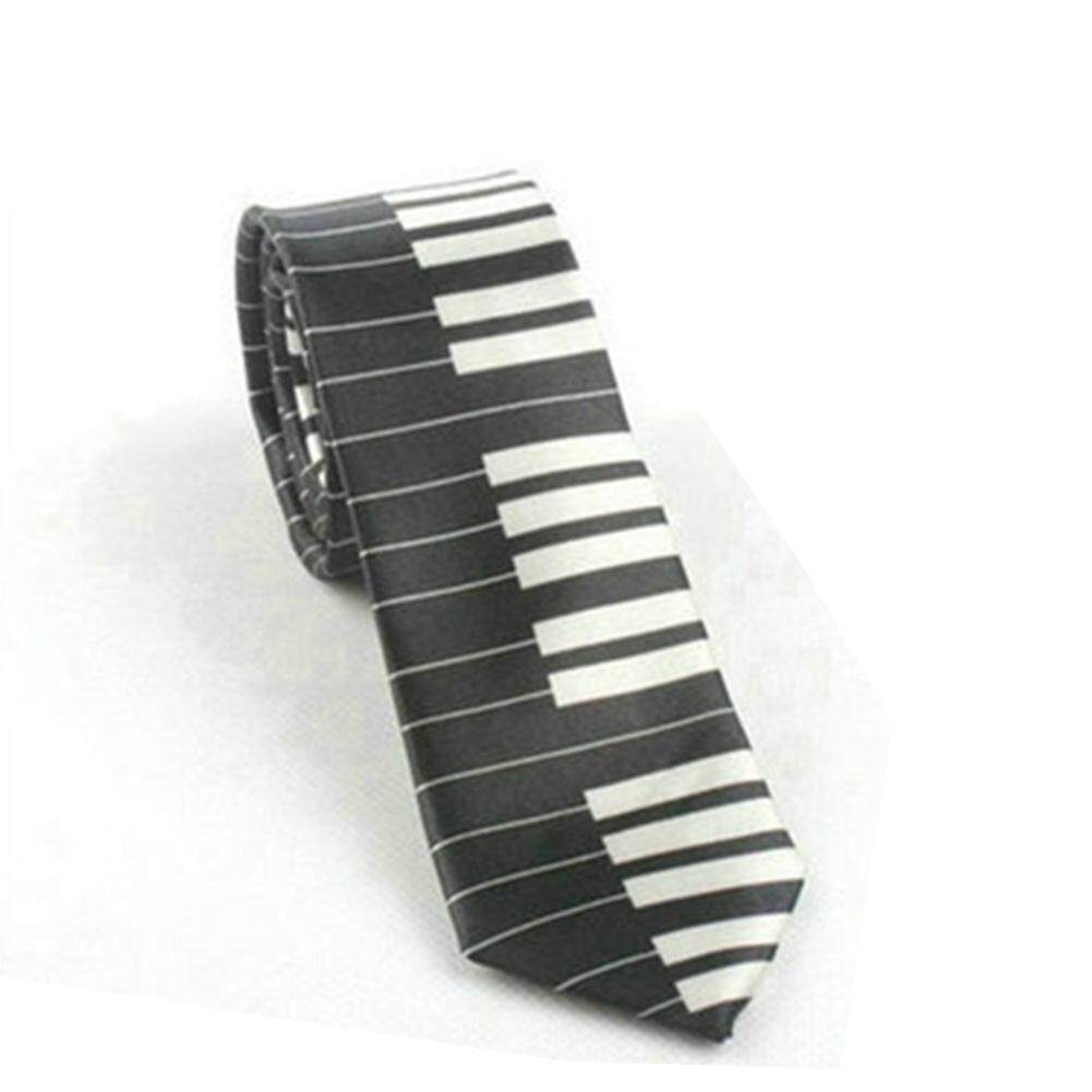 Men Classic Fashion Music Tie Black /& White Piano Keyboard Necktie Skinny Tie