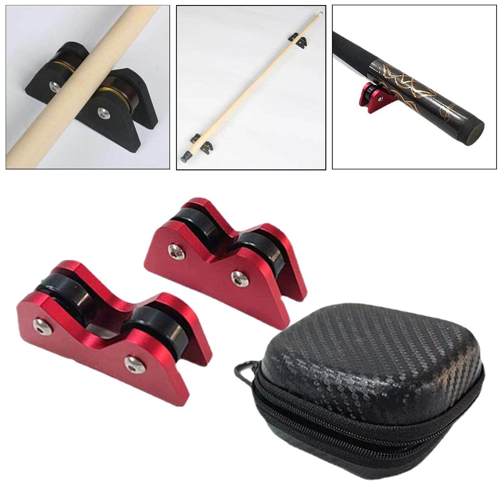 Moon BABY 2Pcs Billiard Cue Straightness Checker with Carry Case Detection