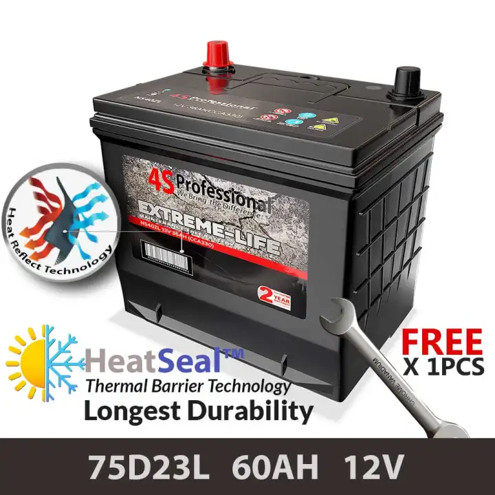 Free Installation Kit 75d23l 60ah 4s Professional Extreme Life Mf Maintenance Free Car Battery 24 Months Warranty Equal To Amaron Hi Life Gp Mf Gold Varta Silver Century Gold Lazada Free Installation Kit 75d23l 60ah 4s Professional Extreme Life Mf Maintenance Free Car Battery 24 Months Warranty Equal To Amaron Hi Life Gp Mf Gold Varta Silver Century Gold Lazada