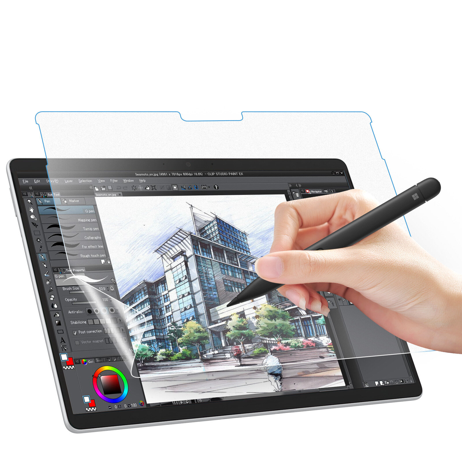Moko like paper screen protector for microsoft surface pro 8 13-inch 2021 / surface pro x, anti-glare premium pet matte film fit surface pro 8 2021 / pro x