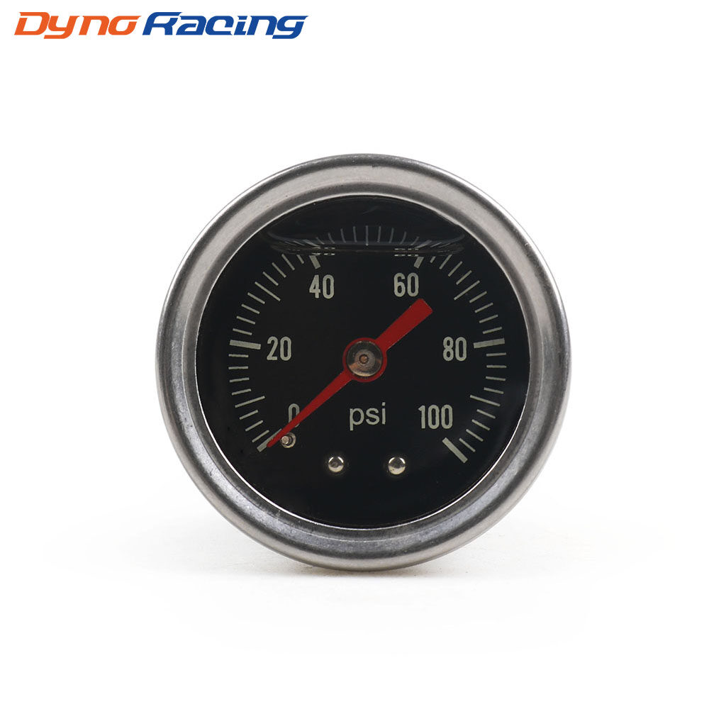 Liquid Filled Fuel Press Pressure Gauge 0100 PSI For Fuel Pressure