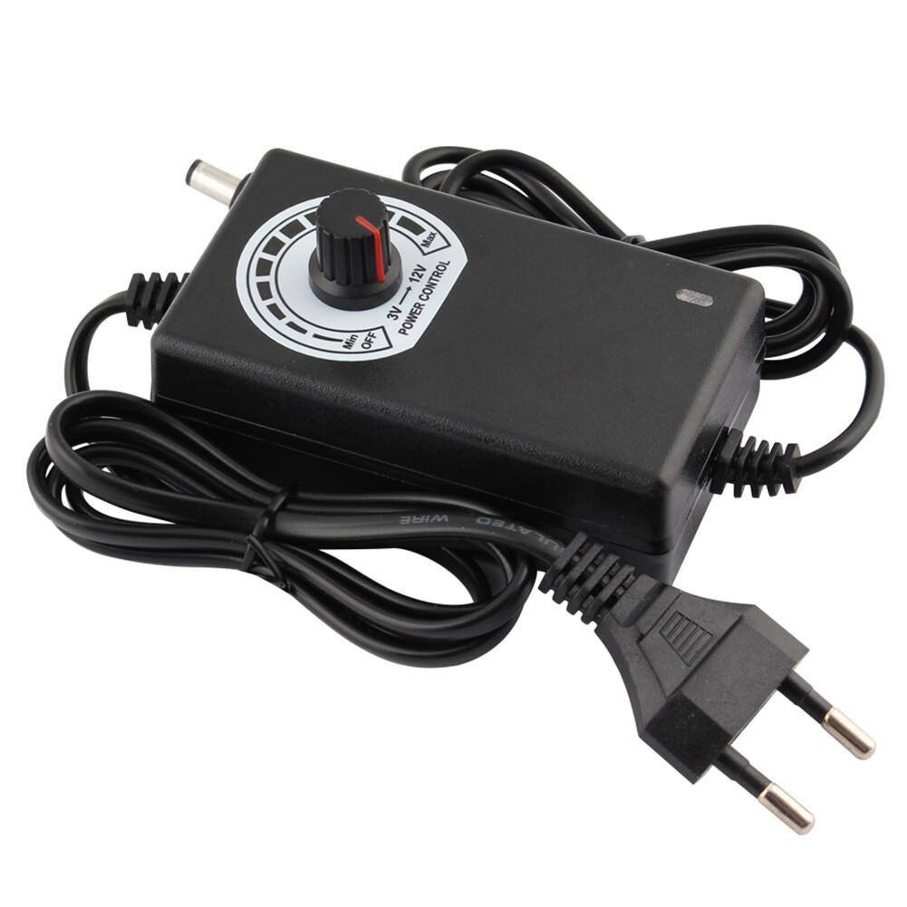 Bộ chuyển đổi nguồn 2A có điện áp 3V-12V và công suất 24W tích hợp phích cắm US/EU - intl