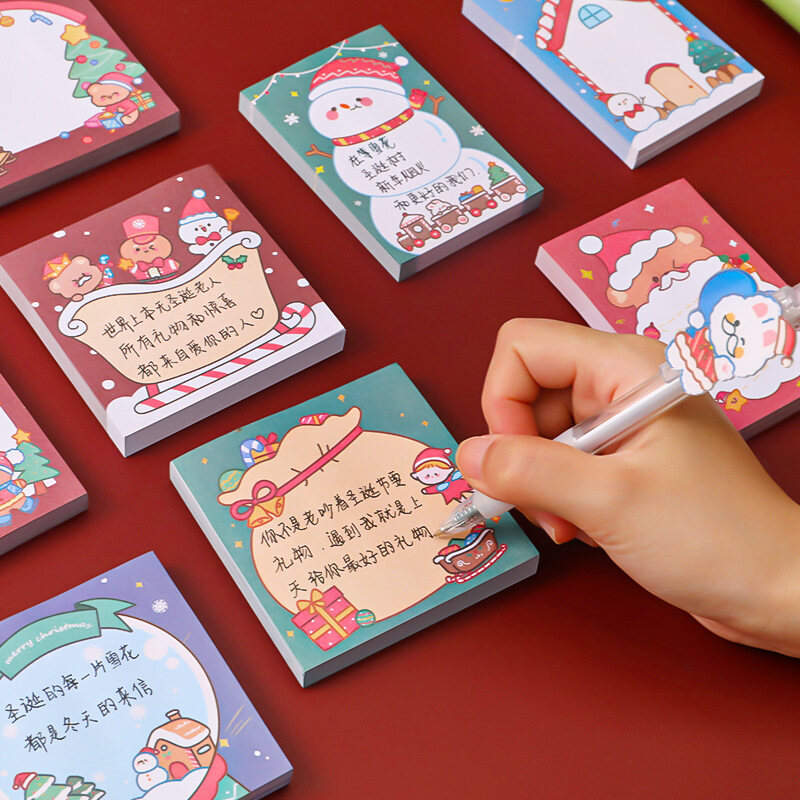 50Sheets Cute Christmas Cartoon Sticky Notes Memo Pads