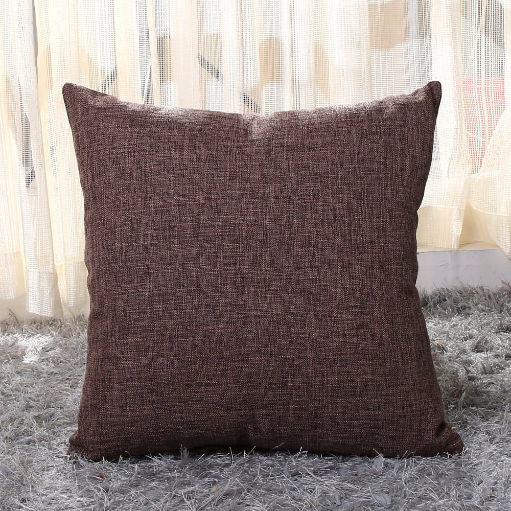 New 40x40 45x45 50x50 55x55 Large Linen Plain Cushion Cover Throw Pillow Case Home Sofa Decor No Pillow