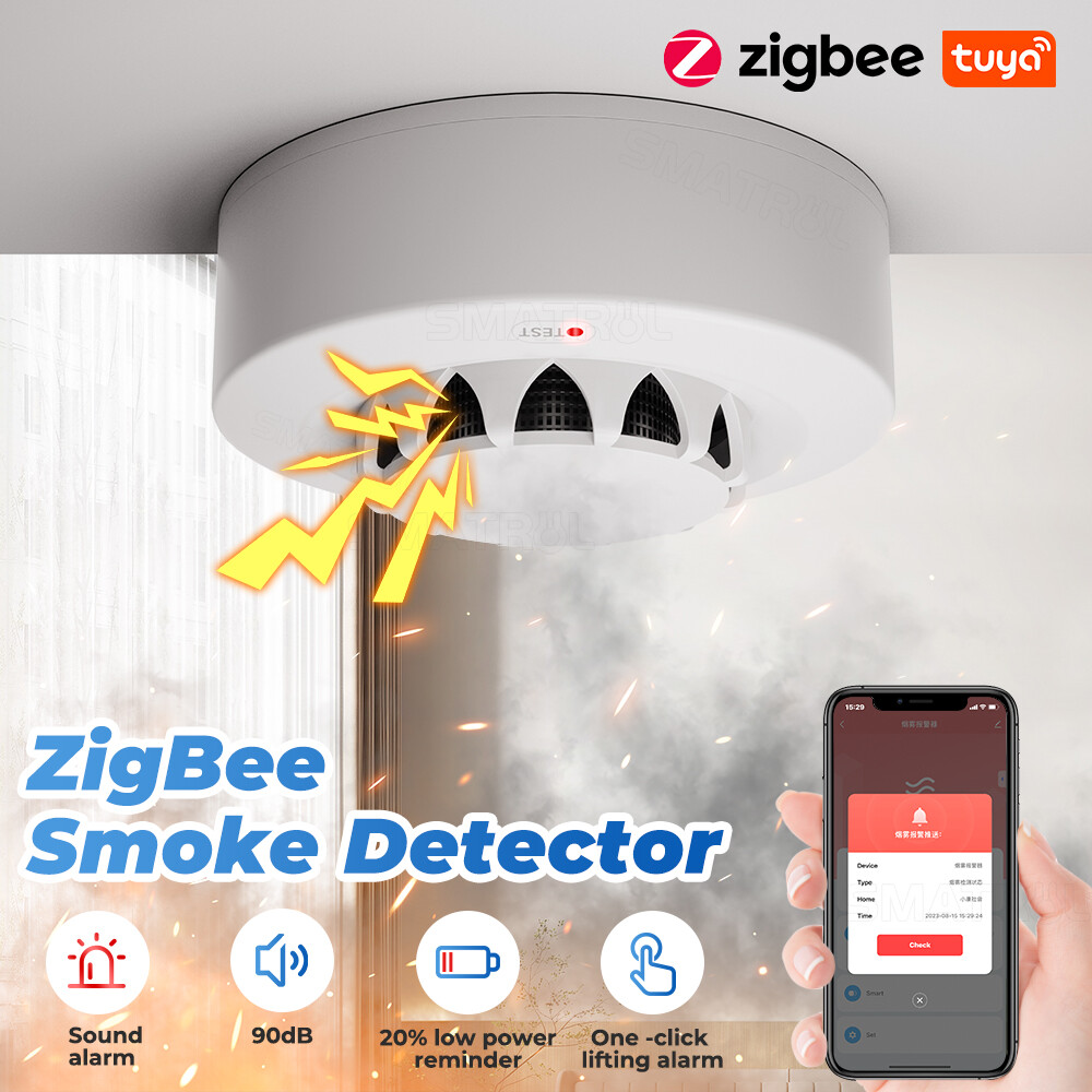 Yieryi WiFi Smart Smoke Alarm Detector Fire and Smoke Detector, Gas Detector lpg for Kitchen, Smoke House Combination Fire Alarm Tuya APP Home Security System Firefighters