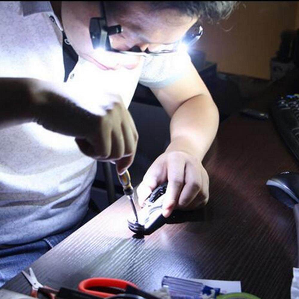 glasses NOT included Balight 2pcs Flexible Book Reading Lights Eyeglass Lamp Mini LED Eyeglass Clip On Universal Portable