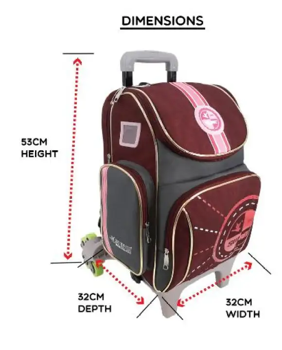 swan trolley school bag
