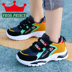 【 Miễn Phí Vận Chuyển 】Frog Hoàng Tử Bé Trai Giày Sneakers Dành Cho Trẻ Em Bé Trai Giày Bé Gái Thời Trang Trọng Lượng Nhẹ Giày Bé Trai Chạy giày Thể Thao Nữ Casual Giày Trắng Bé Trai Đế Giày Chống Trơn Trượt