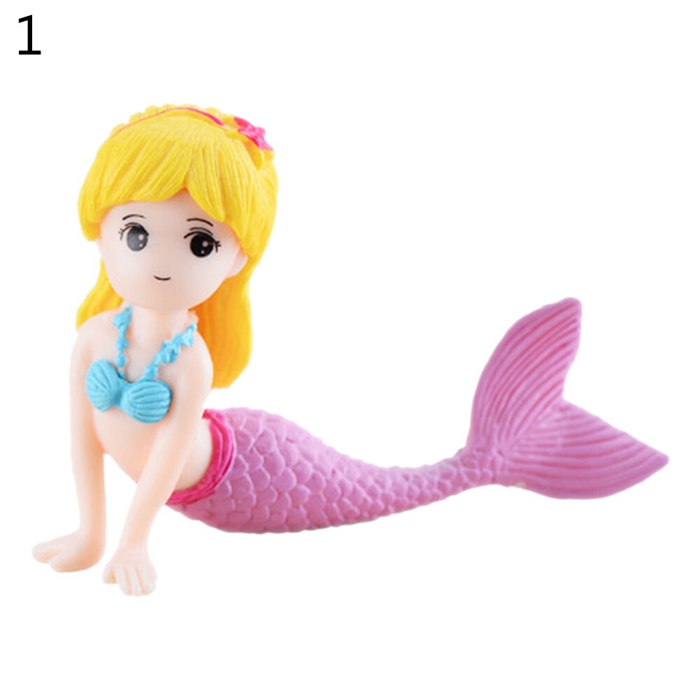 Livecity DIY Mermaid Mini Model Figurine Miniature Fairy Garden Bonsai Aquarium Decor