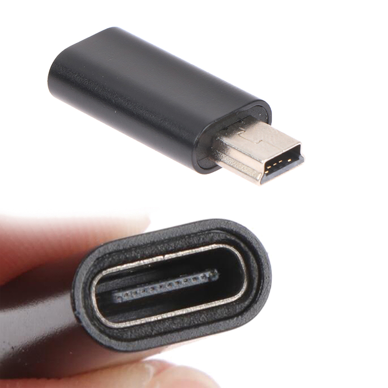 wuyangmin Mini 5 Pin USB Adapter B Male to USB Type C Female Data Data Transfer Connector