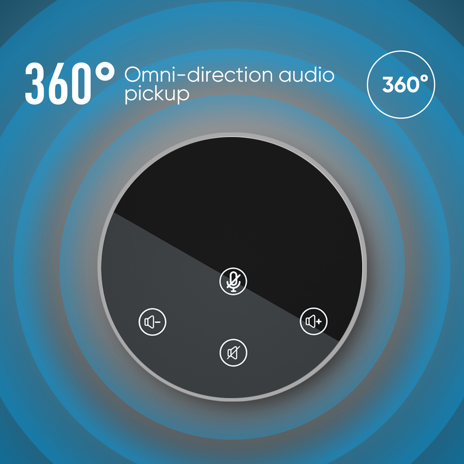 Aibecy Micro Loa Hội Nghị USB Để Bàn Tụ Điện Đa Hướng 360 ° Cắm & Phát Mic Máy Tính Để Bàn Có Loa Nút Cảm Biến Cảm Ứng, Chức Năng TẮT/Âm Lượng Tương Thích Với Windows Mac Cho PC Máy Tính Xách Tay Quay Video Hội Nghị Trò Chuyện Chơi Game