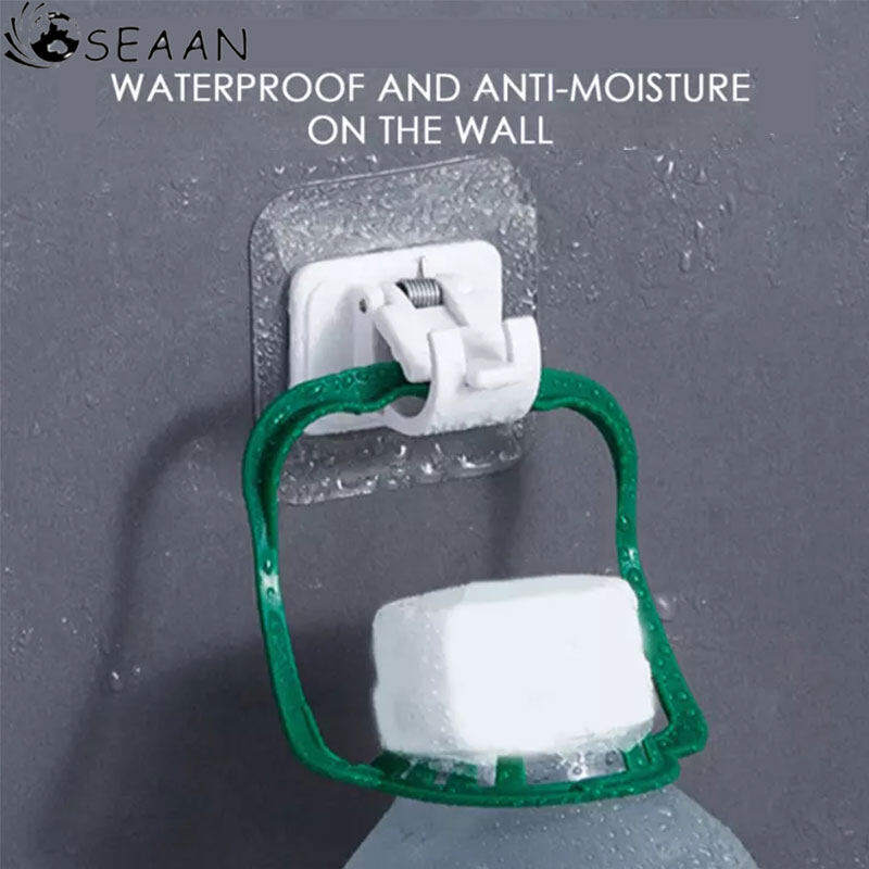 2pcs Nail-Free Adjustable Curtain Rod Holder Clamp Hooks Rod Bracket Holders Adhesive Wall Curtain Fixed Clip Hanging Rack Hook