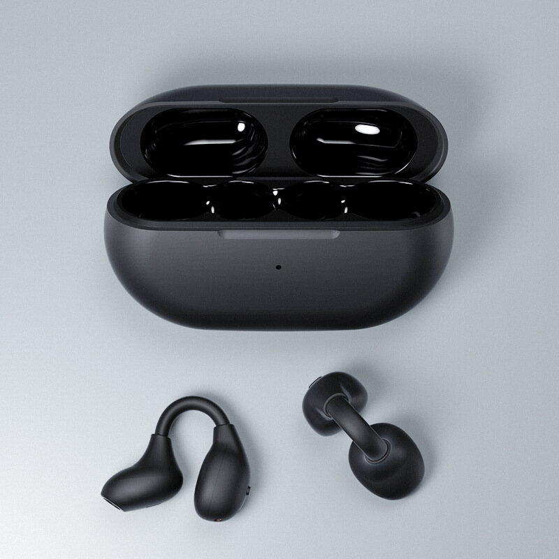 2023 Earbuds Bluetooth Earpieces Wireless Earphones Silicon Clip-on Ear Headphone Bone Conduction Headset Hi-Fi Sound Long Battery Life for Android iOS