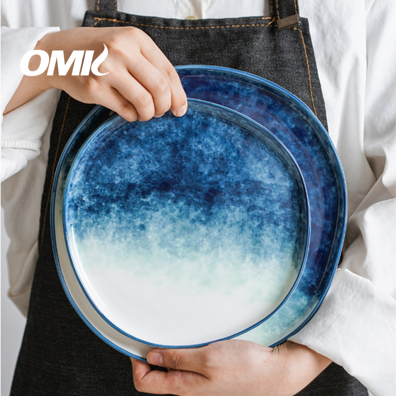 Omk kiểu Bắc Âu gốm đĩa ăn tối 8 inch và 10 inch