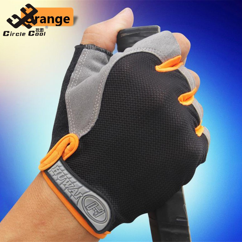 Circle Cool Fingerless Sport Gloves Adults and Children Riding Protective Gloves