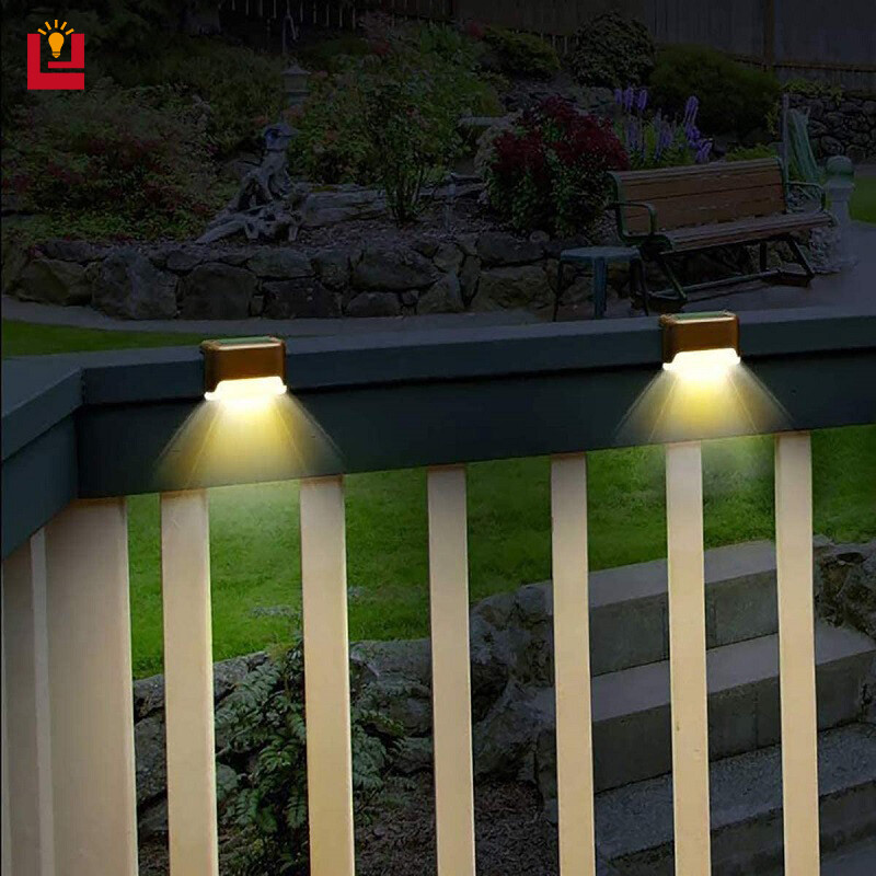 B&B Led Light Solar Light Solar Cells Fence Lamp Outdoor Lawn Garden Railing Lamp Step Lamp Garden Decoration Street Lamp Intelligent Light Control