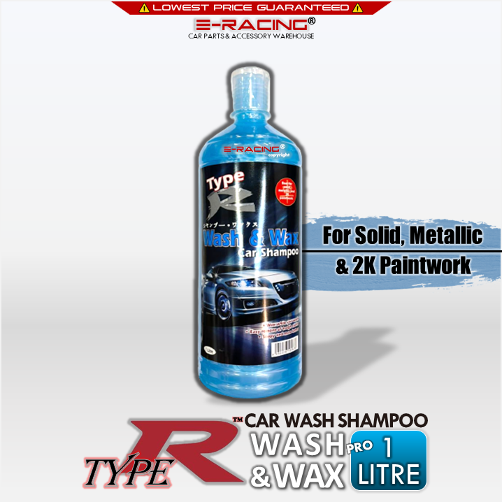 [ERACING] Type R Wash & Wax Car Shampoo Intensive pH Balanced Car