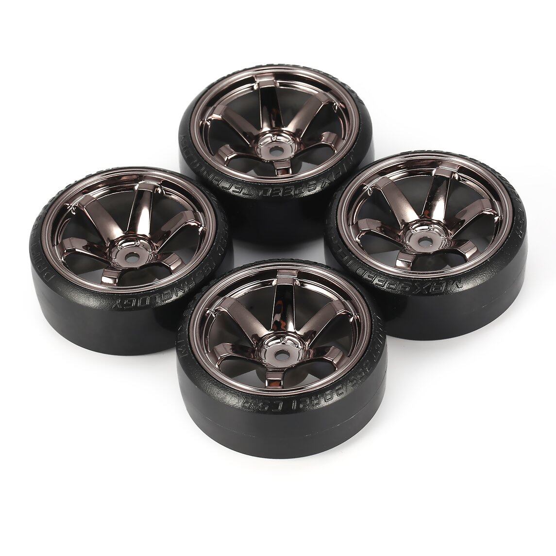 Rocktv 4pcs rc drift tires set for 1/10 traxxas hsp on-road drifting car parts