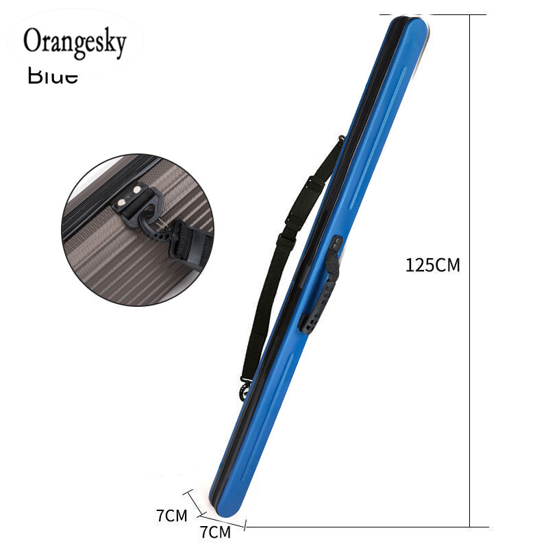 Orangesky Hard Shell Fishing Rod Bag Waterproof Portable Fishing Tackle Storage Bag 1.25m