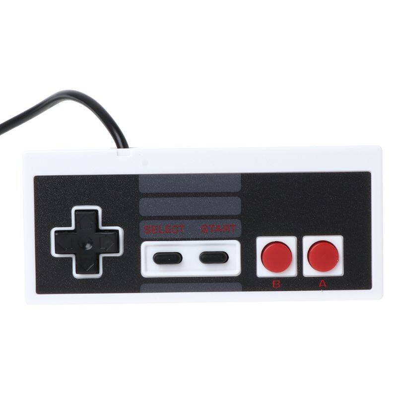USB Gaming Controller Plug-Play Plastic Black+Gray for NES PC Windows New