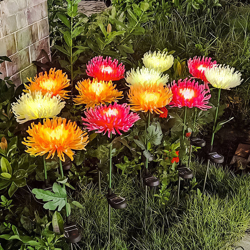 LED Lights Solar Lights Intelligent Light Control Sensor Lights Floor Lights Simulation Chrysanthemum Lights Outdoor Decorative Lights Street Lights Garden Lights Garden Lights Lawn Lights Waterproof
