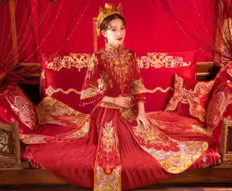 Lease Xiu Wo Bride 2019 Marry Full Dress Chinese Style Wedding