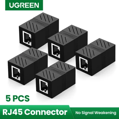 UGREEN 5Pack In-Line Coupler Cat7/Cat6/Cat5e Ethernet Cable Extender Adapter -Black