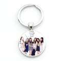 Jweijiao Kpop Gfriend Round Keychain Album Photo Glass Gems Metal Fans Key Keychain Custom Color Pendant