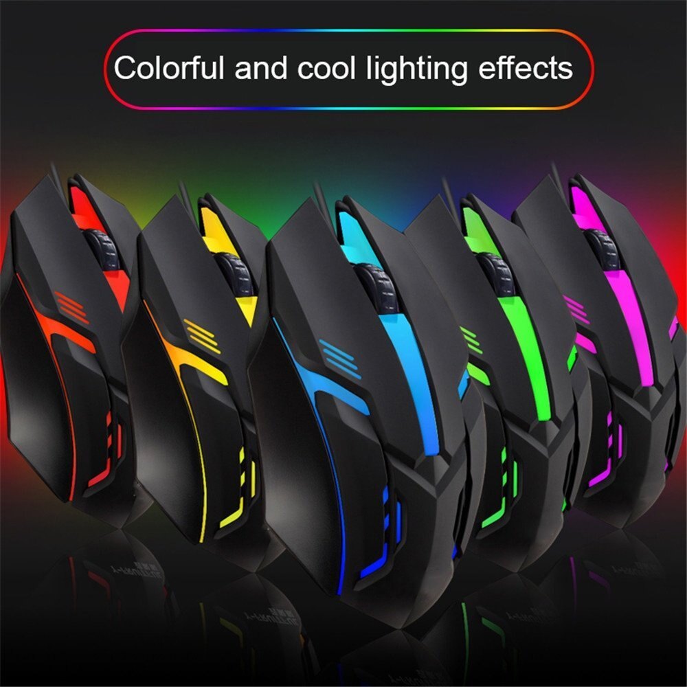 Chuột máy tính (PC/Laptop) chơi game dây USB, có đèn LED pro 7 màu