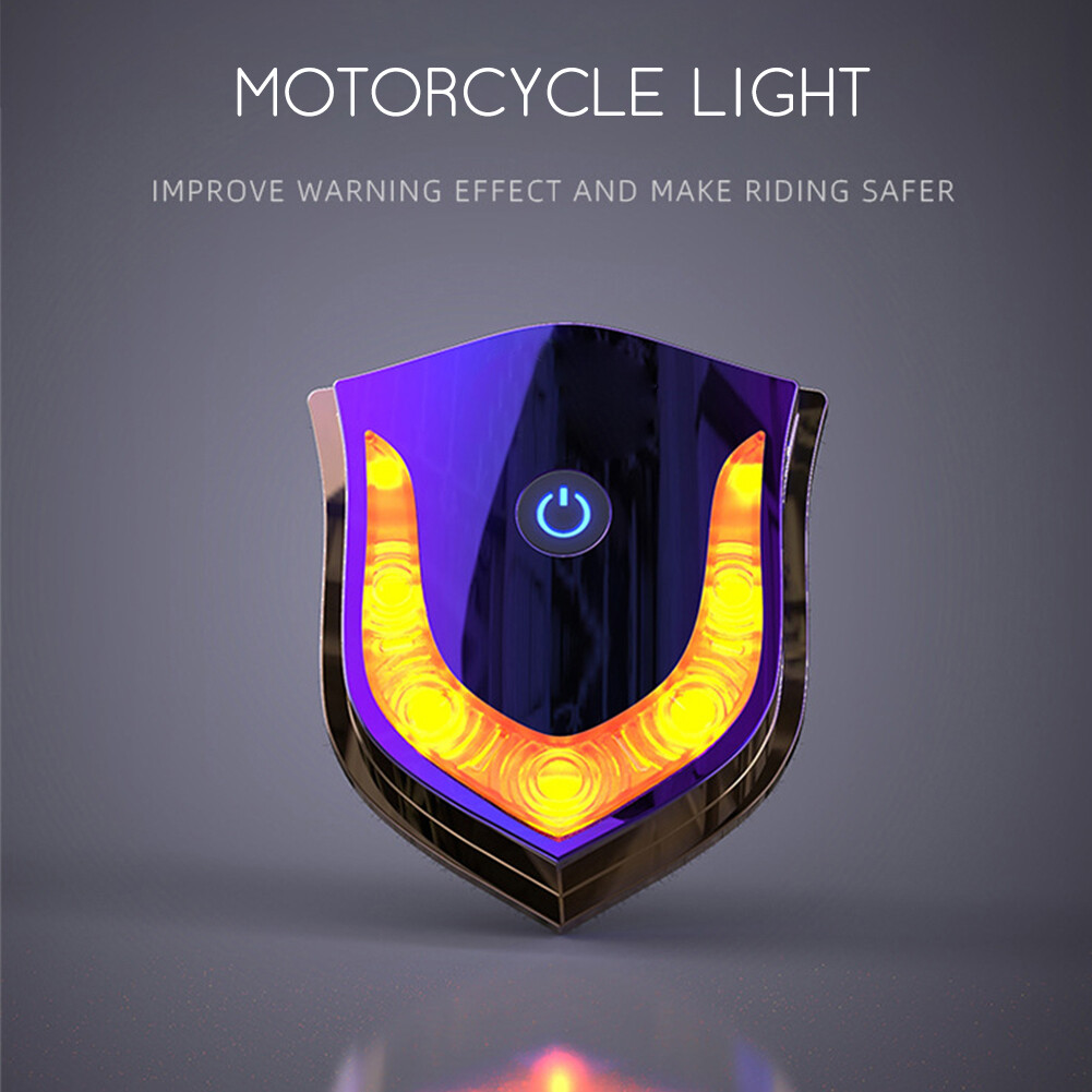 Janedream Durable USB Motorcycle Helmet Light Riding Warning LED Safe Lamp