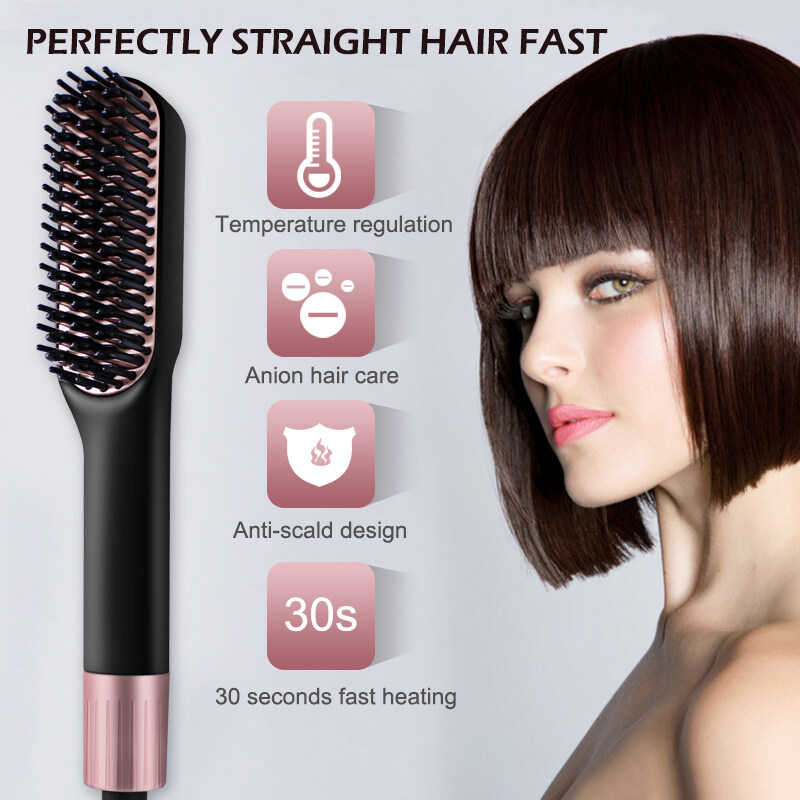 multifunctional hair comb & beard straightener