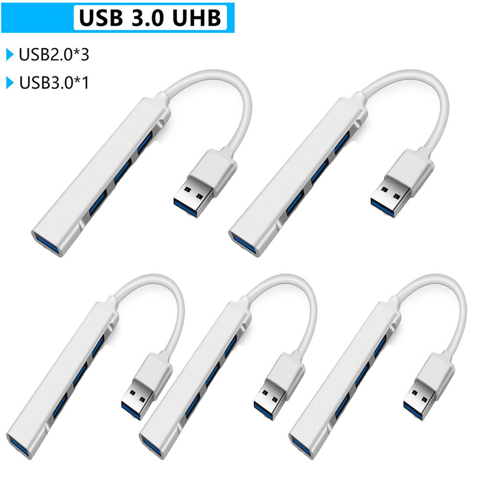 Kebidumei USB HUB Multiple Type C HUB Converter 4 in 1 USB Splitter 4 Ports High Speed USB 3.0 HUB OTG Splitter For Laptop PC