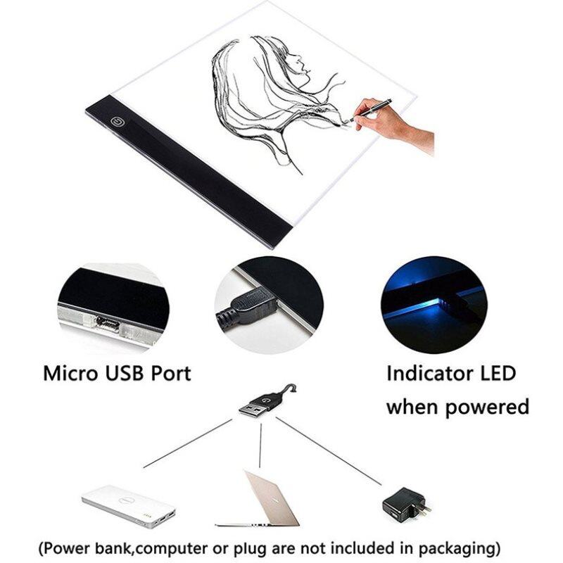 UNI 🔥Ready Stock Diamond Painting Embroidery Tools LED Light Pad Dimmable Light Board Full Drill