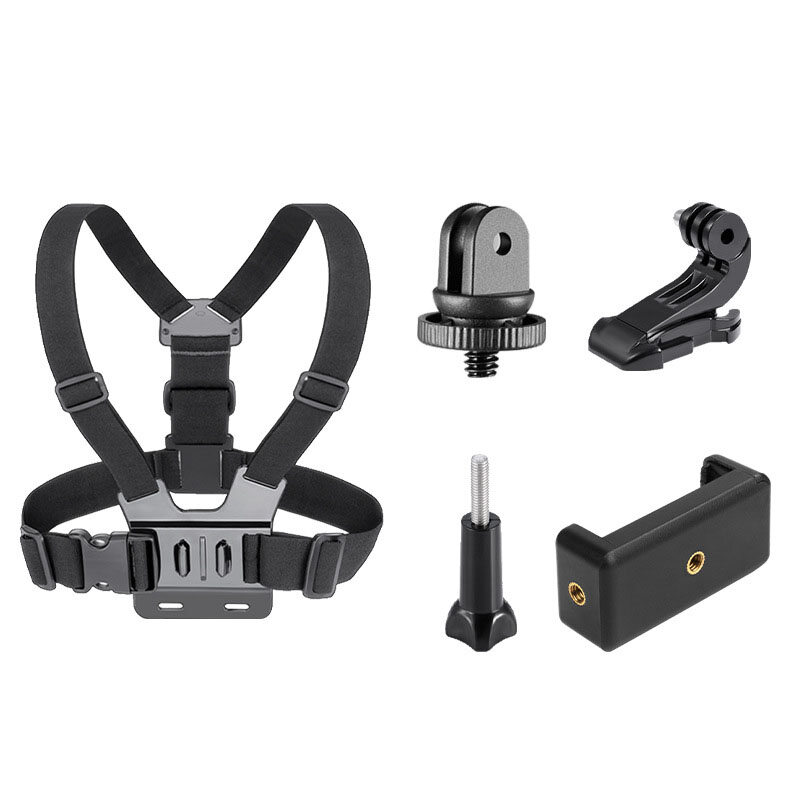 Sanhe Mobile Chest Mobile Phone Shoulder Strap Holder Action Camera Accessories Double Shoulder Chest Strap Shooting 5 In 1 Set