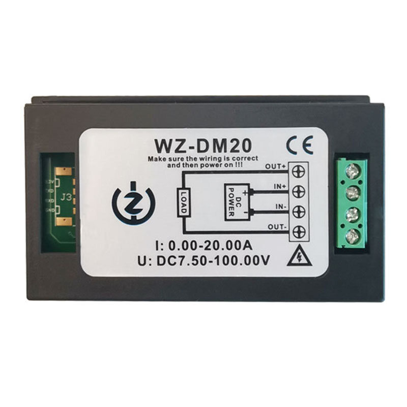 Đồng Hồ Đo Điện Đa Năng Dòng Điện Và Điện Áp LCD Máy Kiểm Tra Đồng Hồ Hiển Thị Kỹ Thuật Số DC 7.5 -100V 0 -20A Vôn Kế Ampe Kế
