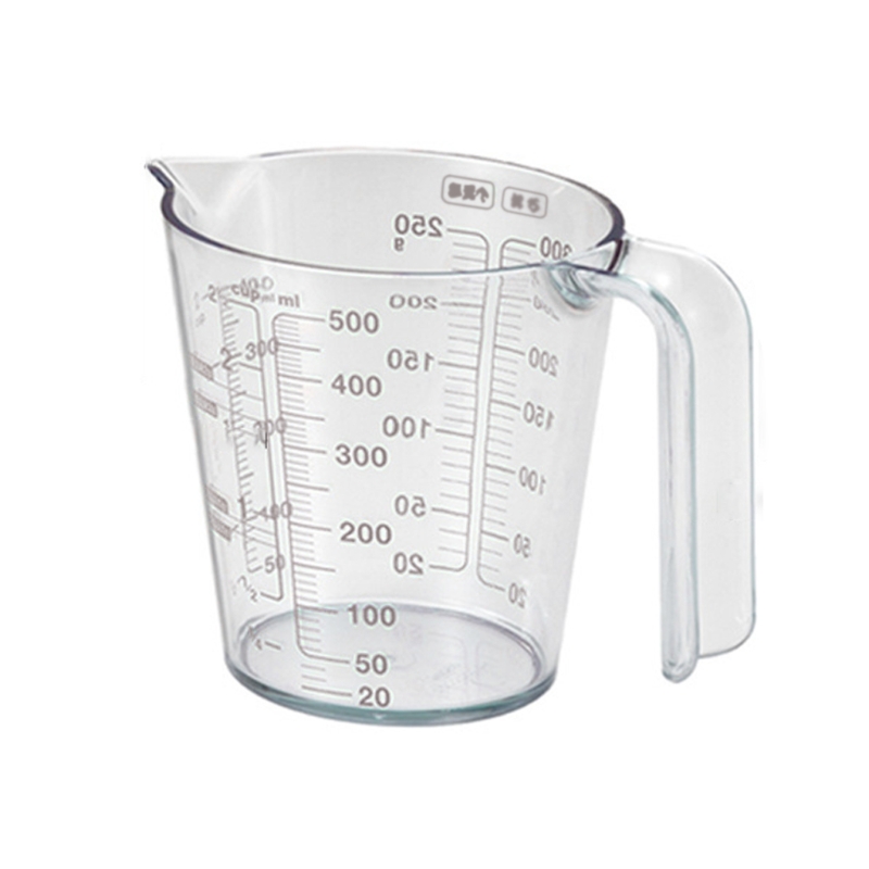 250/500ml Graduated Clear Plastic Measuring Cup for Jug Pour Spout Liquid Measurement Container