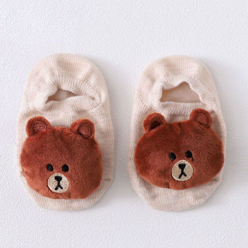 0-3Years Old Cute Baby Socks Children's Cartoon Socks Cotton Kids Socks Dispensing Non-slip Three-dimensional Baby Boy Baby Girl Socks