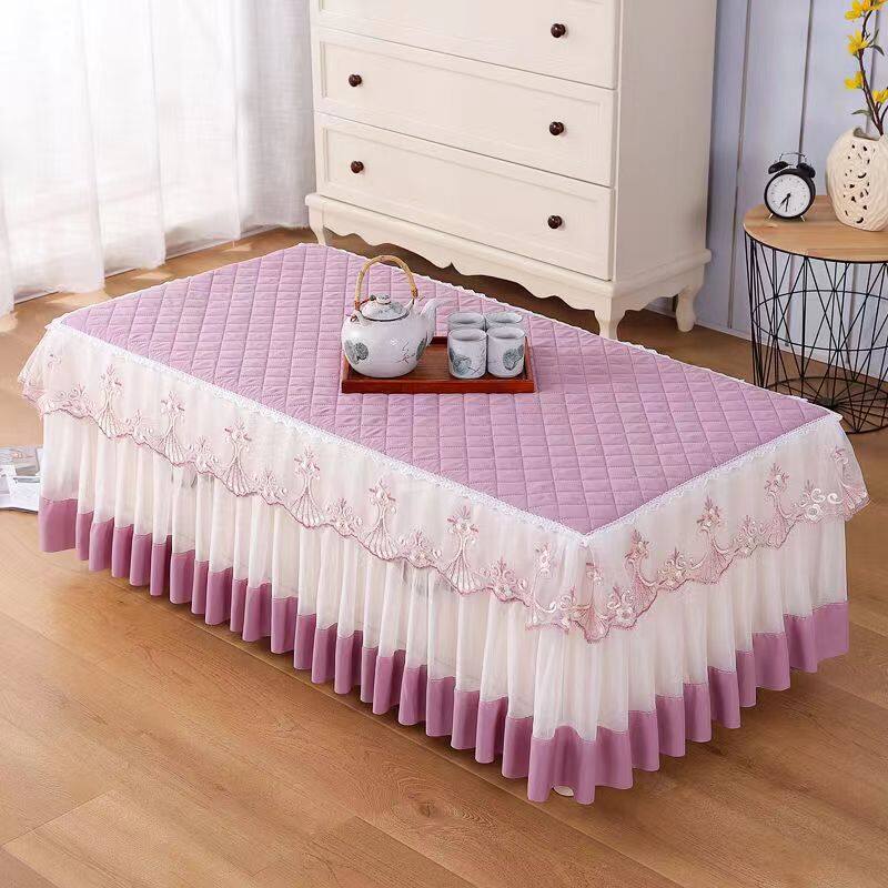 Table cloth, tablecloth cover, tea table cloth, rectangular tea table cover, cloth lace tablecloth, European style TV cabinet, dust cover, living room, household