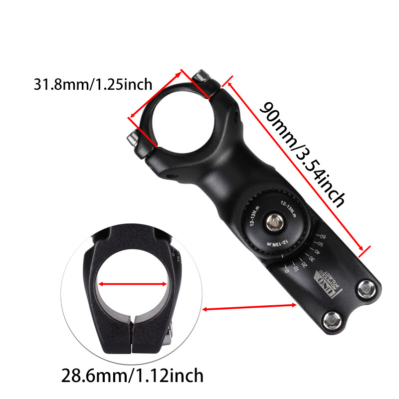 UNO Stem Mountain Bike Stem Adjustable Bicycle Stem 25.4/31.8mm Bicycle ...