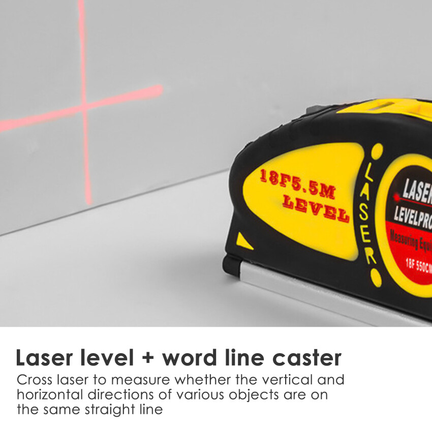 Máy Chiếu Mức Phẳng Đa Năng Độ Chính Xác Cao Đa Chức Năng Chéo Bằng Tia Hồng Ngoại Laser Có Thước Dây 4 Trong 1