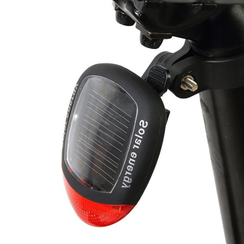Đèn Hậu LED Nhấp Nháy Năng Lượng Mặt Trời Dành Cho Đèn Xe Đạp Hộp Thiếc 2LED An Toàn