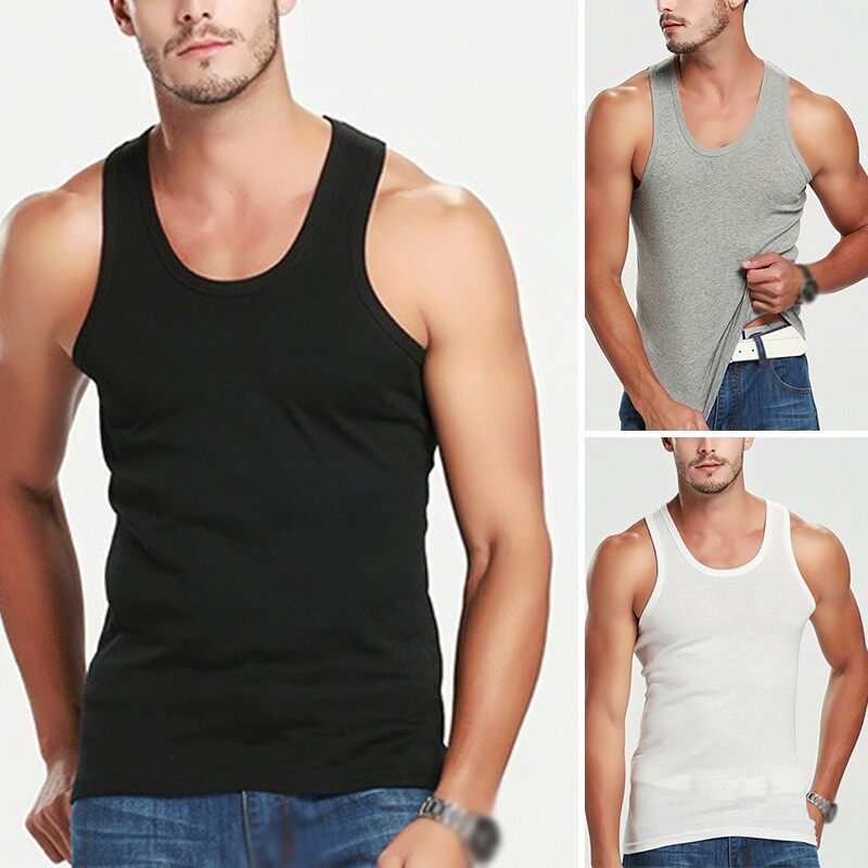 Mens mens a-shirt tanktop tanktop t-shirt a-shirt ribbed gym soft underwear hot