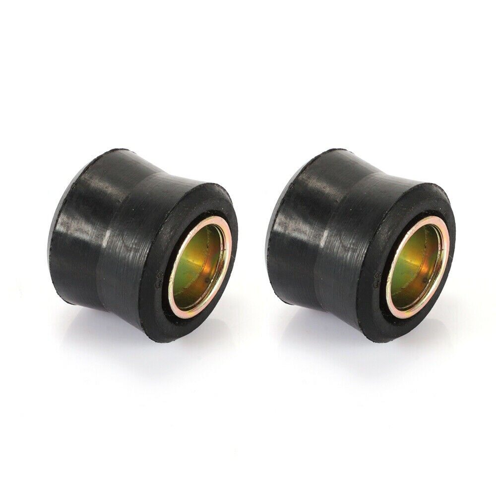 2pc12MM Motorcycle Rear Shock-Absorber Rubber Bush Suspension Universal Black
