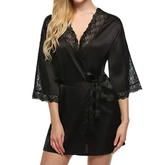 Pretty Women Fashion Sexy Sleepwear Lingerie Lace Temptation Belt Underwear Dress Coat Korean Plain Comfortable Pajamas Loungewear Set For Women Sexy Lingerie Dress Lazada Singapore