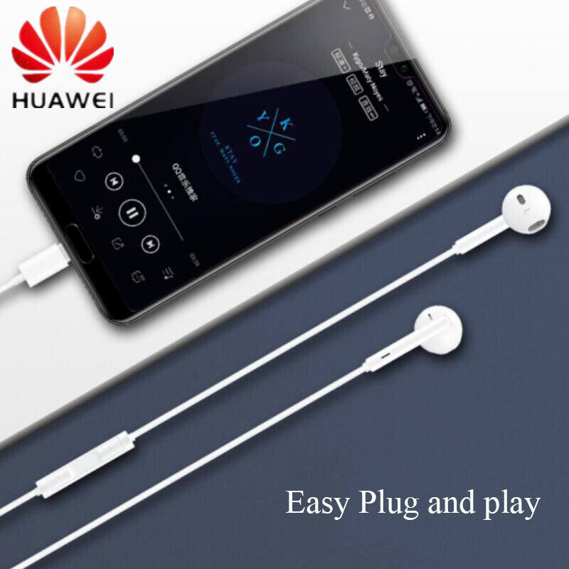 Huawei Gốc Cm33 Cổ Điển Tai Nghe loại USB C Trong Tai Nghe Âm Lượng tai nghe mic Huawei P20 Pro P30 Mate Tai Nghe Nova 5