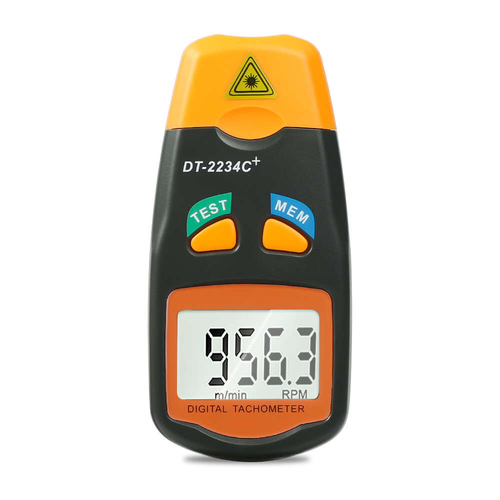 Digital Laser Photo Tachometer Non Contact Rpm Tach Laser Tachometer Speed Gauge Revolution Spin 2.5 To 99.999 Rpm for Motors